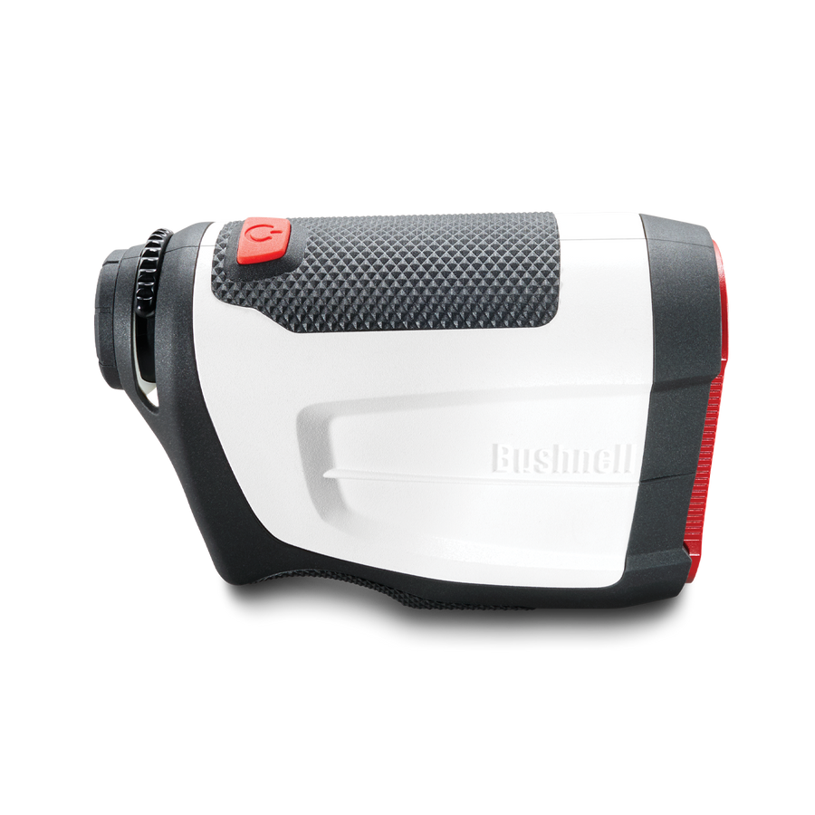 Bushnell Golf Tour V4 Shift laser rangefinder product photo from right side. 