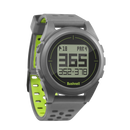 Bushnell Golf iON 2 GPS watch in silver/green on white background. 