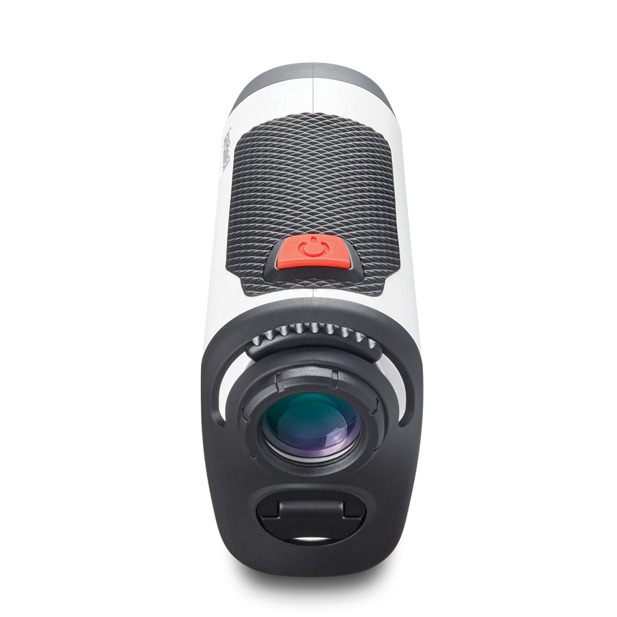 Tour V4 laser rangefinder by Bushnell Golf front product photo on white background. 