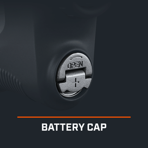 Detailed view of replacement battery cap for Pro X3 rangefinder.