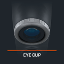 Detailed view of replacement eye cup for Pro X3 rangefinder.