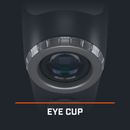 Detailed view of replacement eye cup for Tour V6 Shift rangefinder.