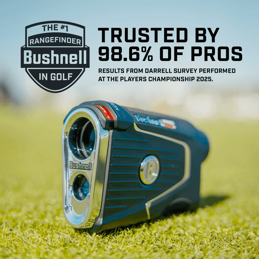 Graphic with Pro X3+ LINK Laser Rangefinder trusted by 98.6% of pros.