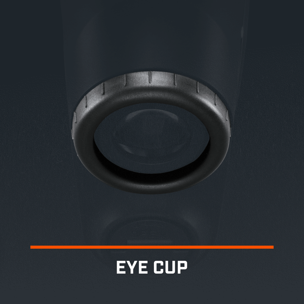 Detail view of Replacement Eye Cup for Pro X3+ and Pro X3+ LINK Laser Rangefinder, text reads Eye Cup.