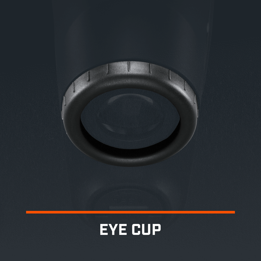 Detail view of Replacement Eye Cup for Pro X3+ and Pro X3+ LINK Laser Rangefinder, text reads Eye Cup.