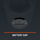 Detail view of Replacement Battery Cap for Tour Hybrid (2025 Model) Laser Rangefinder, text reads Batter Cap.