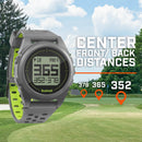 Bushnell Golf iON 2 GPS watch demonstration of center front/back distances.