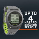 Bushnell Golf iON 2 GPS watch demonstration of up to 4 hazard distances pre hole.