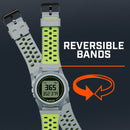 Bushnell Golf iON 2 GPS watch demonstration of reversible watch bands.