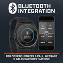 Bushnell Golf Excel GPS watch demonstration of Bluetooth integration.