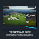 FSX Software Suite offers realistic golf simulation with FSX Play, FSX Pro, PinSeeker, and GSPro access via Gold Subscription.
