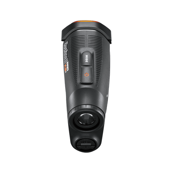 Back view of Pro X3+ LINK Laser Rangefinder on transparent background.