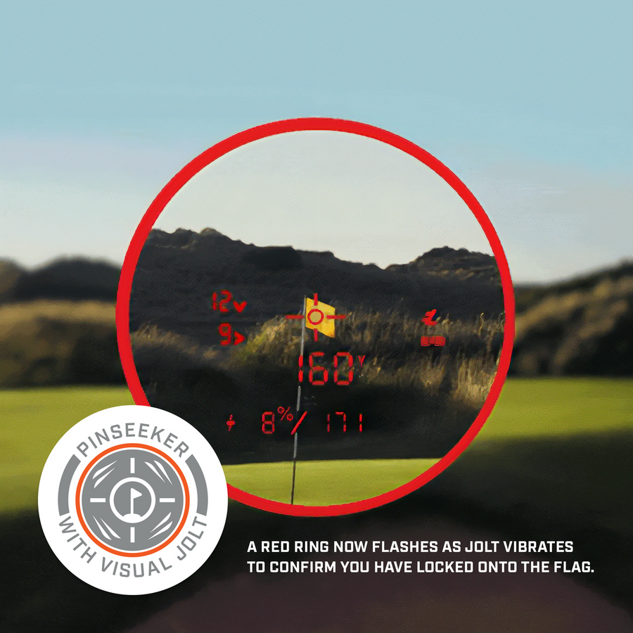 Animated GIF showing Visual Jolt of the Pro X3+ LINK Laser Rangefinder reticle.