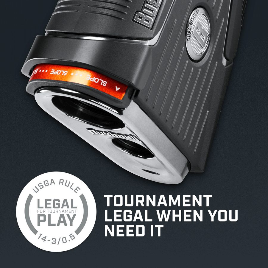 Animated GIF showing Pro X3+ LINK Laser Rangefinder Locking Slope Switch.