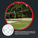Graphic of Pro X3+ LINK Laser Rangefinder reticle showing wind speed and direction.