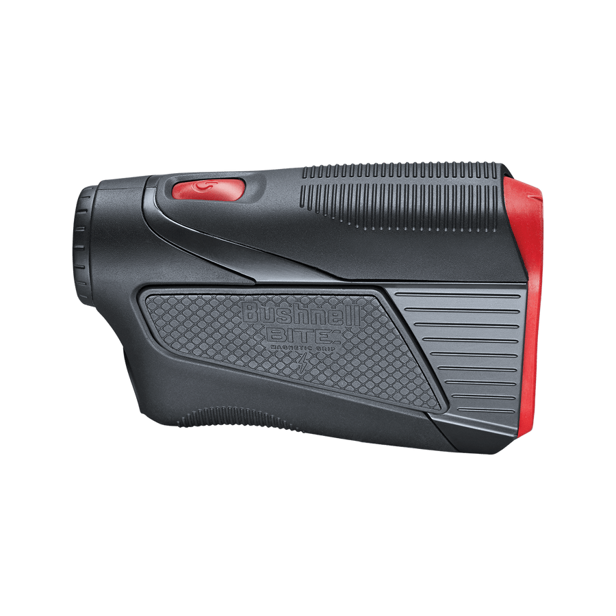 Bushnell Golf Tour V5 Shift laser rangefinder product photo from right side. 