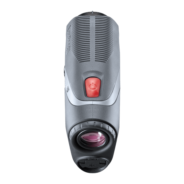 Tour V5 laser rangefinder by Bushnell Golf back product photo on white background. 