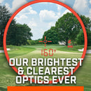 Bushnell Golf Pro XE laser rangefinder demonstration photo of bright and clear display.